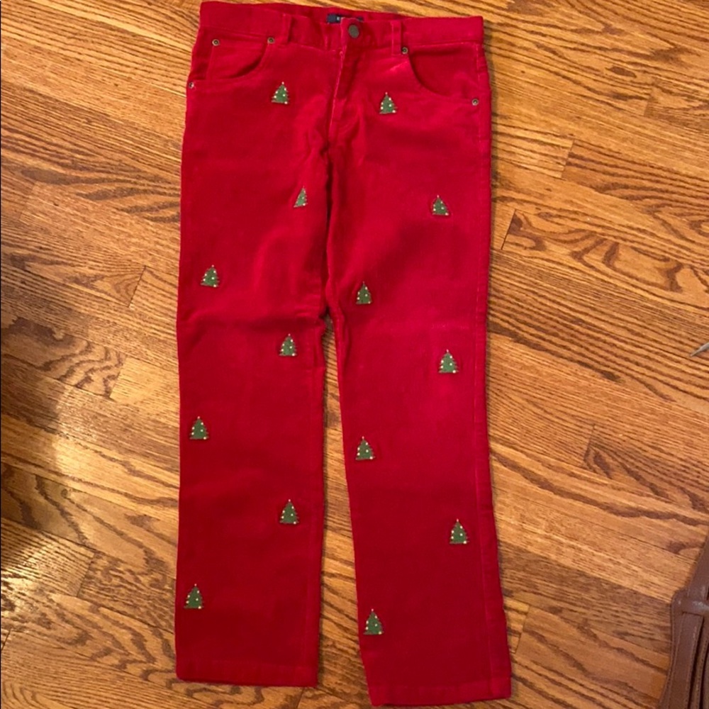 Boys E-Land Christmas Embroidered Corduroy Pants